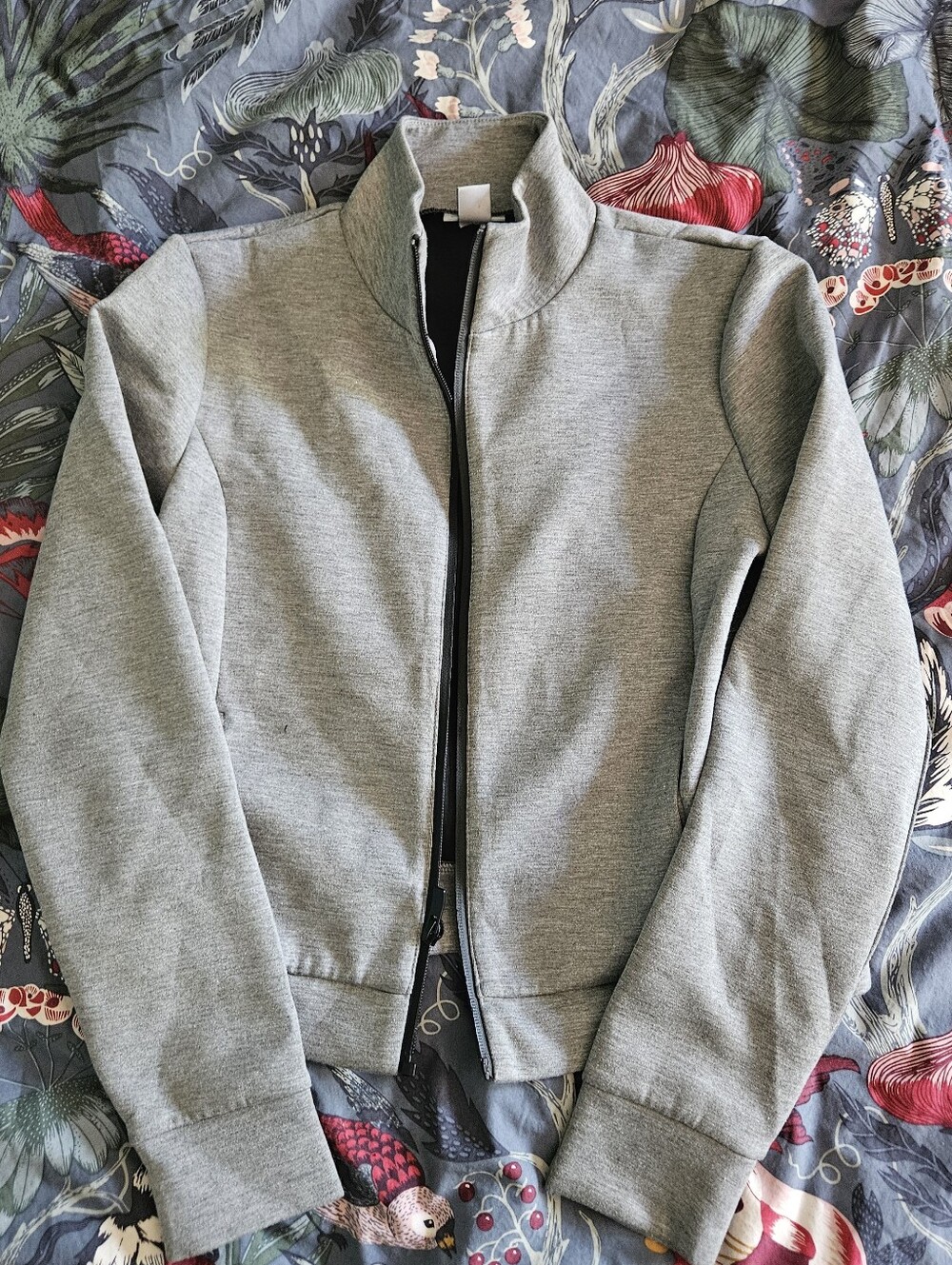 DKNY Women's Light Grey Full-Zip Jacket